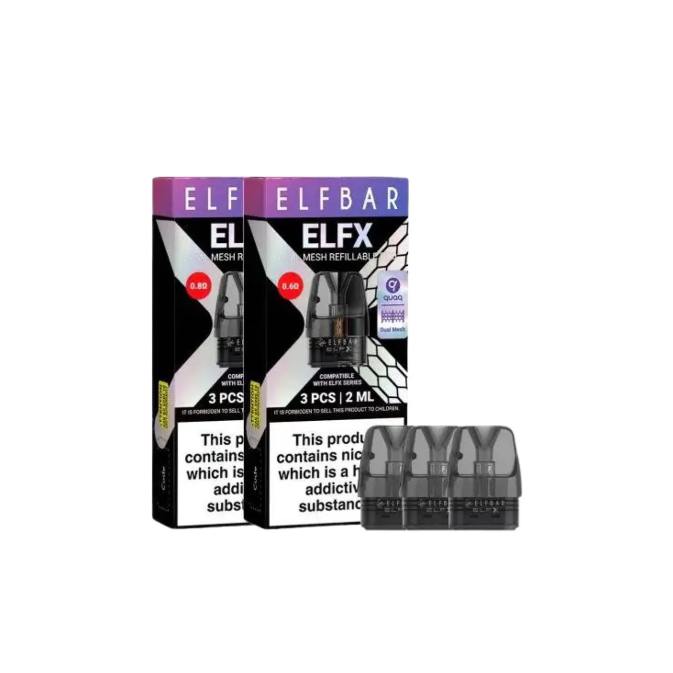 Elf Bar ELFX Empty Refillable Pods 2ml – 3 pcs 3 Elf Bar ELFX Empty Refillable Pods 2ml – 3 pcs 3