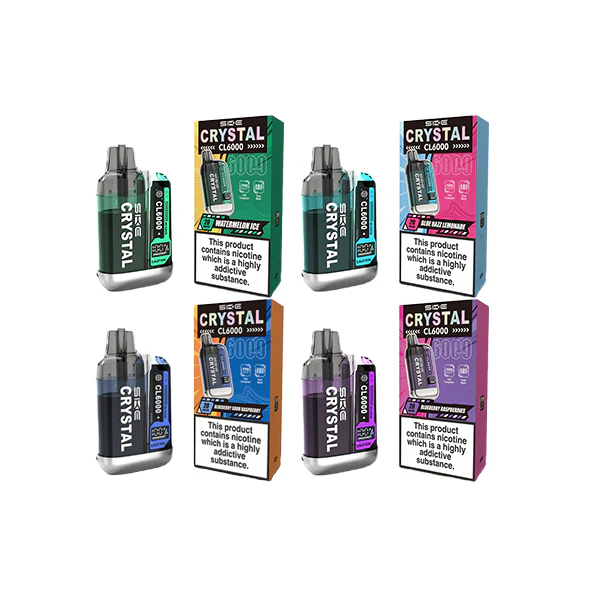 20mg SKE Crystal CL6000 Disposable Rechargeable Vape Kit 6000 Puffs 3 20mg SKE Crystal CL6000 Disposable Rechargeable Vape Kit 6000 Puffs 3