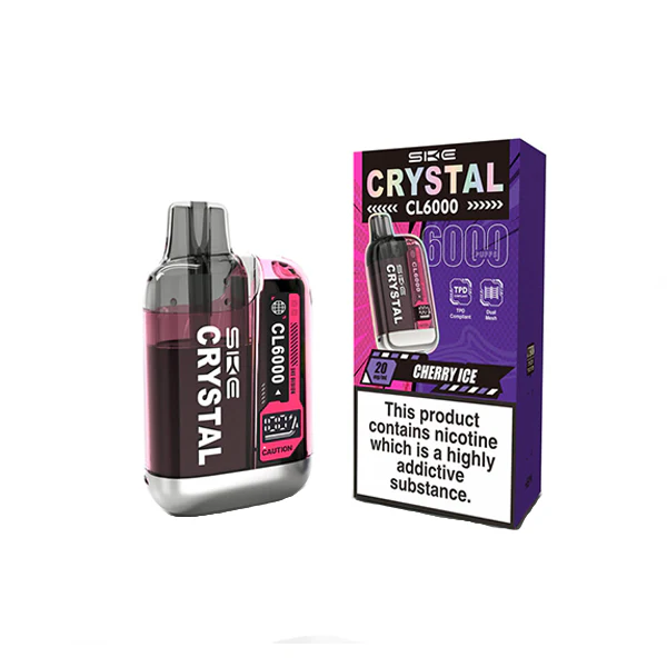 20mg SKE Crystal CL6000 Disposable Rechargeable Vape Kit 6000 Puffs 7 20mg SKE Crystal CL6000 Disposable Rechargeable Vape Kit 6000 Puffs 7