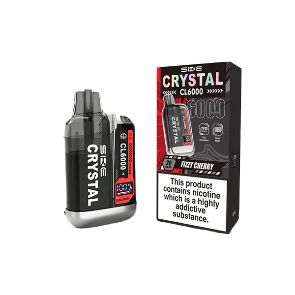 20mg SKE Crystal CL6000 Disposable Rechargeable Vape Kit 6000 Puffs 8 20mg SKE Crystal CL6000 Disposable Rechargeable Vape Kit 6000 Puffs 8