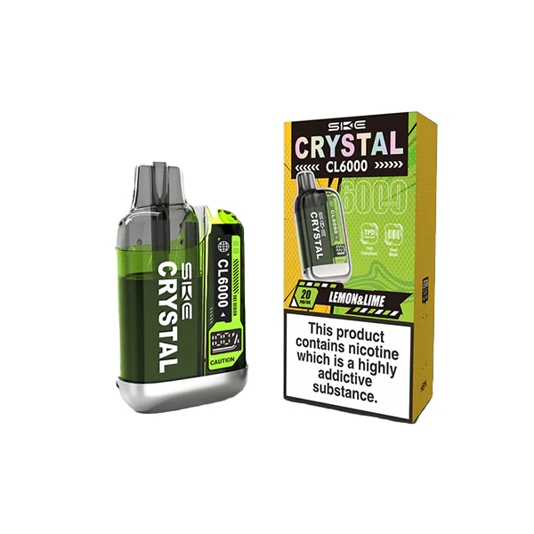 20mg SKE Crystal CL6000 Disposable Rechargeable Vape Kit 6000 Puffs 9 20mg SKE Crystal CL6000 Disposable Rechargeable Vape Kit 6000 Puffs 9