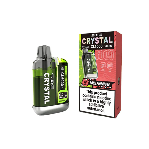 20mg SKE Crystal CL6000 Disposable Rechargeable Vape Kit 6000 Puffs 11 20mg SKE Crystal CL6000 Disposable Rechargeable Vape Kit 6000 Puffs 11