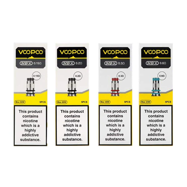 VooPoo PnP X Replacement Coils (0.15Ohm/0.2Ohm/0.3Ohm/0.6Ohm) 3 VooPoo PnP X Replacement Coils (0.15Ohm/0.2Ohm/0.3Ohm/0.6Ohm) 3