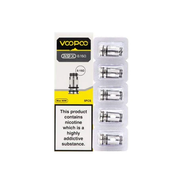 VooPoo PnP X Replacement Coils (0.15Ohm/0.2Ohm/0.3Ohm/0.6Ohm) 6 VooPoo PnP X Replacement Coils (0.15Ohm/0.2Ohm/0.3Ohm/0.6Ohm) 6