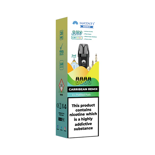 20mg Hayati Remix 2400 Replacement Pods 2400 Puffs 5 20mg Hayati Remix 2400 Replacement Pods 2400 Puffs 5