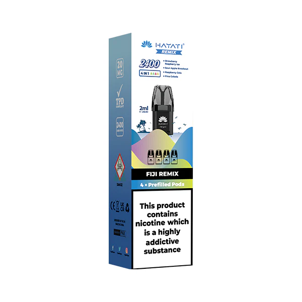 20mg Hayati Remix 2400 Replacement Pods 2400 Puffs 6 20mg Hayati Remix 2400 Replacement Pods 2400 Puffs 6