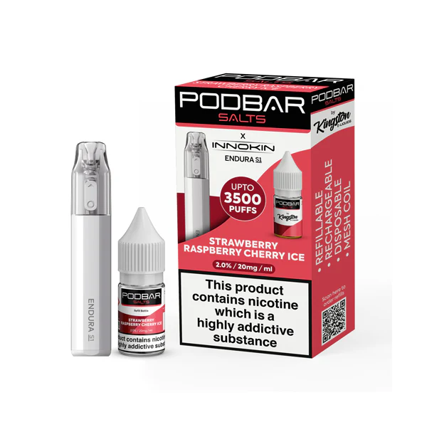 20mg Podbar Salts by Kingston x Innokin Endura S1 Disposable Vape Kit 3500 Puffs 14 20mg Podbar Salts by Kingston x Innokin Endura S1 Disposable Vape Kit 3500 Puffs 14